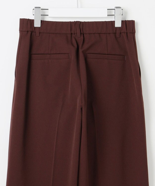 自由区 L 【19号サイズまで展開・カタログ掲載】TRギャバ裏起毛ワイド パンツ ボルドー