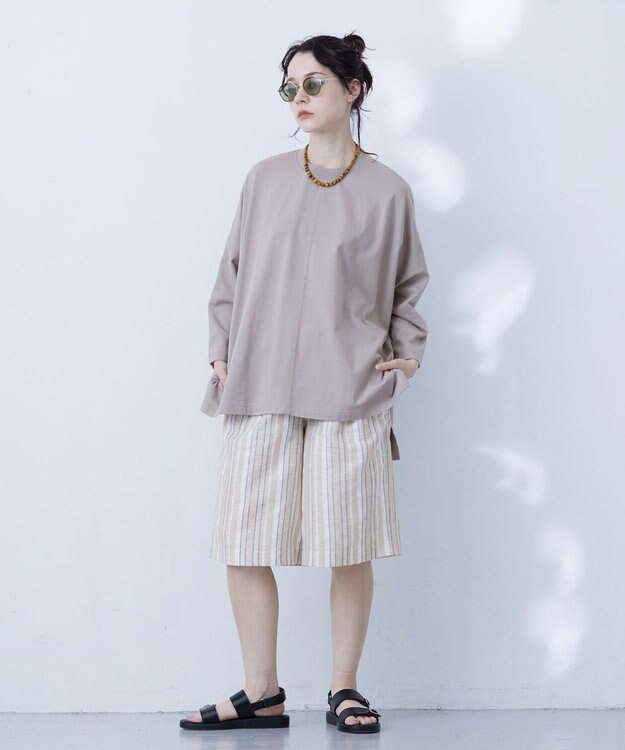 J.PRESS YORK STREET 【WOMEN】ポンチョスリーブ プルオーバー ライトグレー系