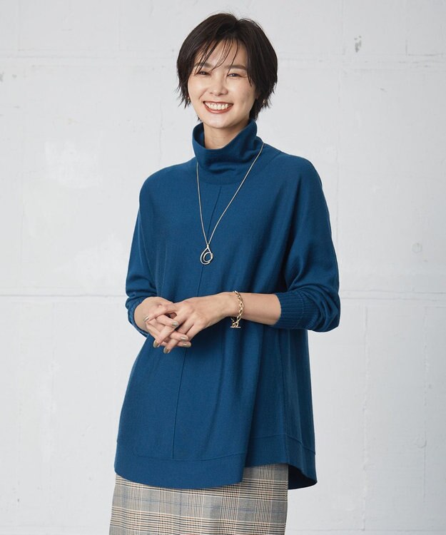 J.PRESS LADIES S 【WEB限定カラーあり・洗える】EASY WOOL チュニック ニット ダークグリーン系