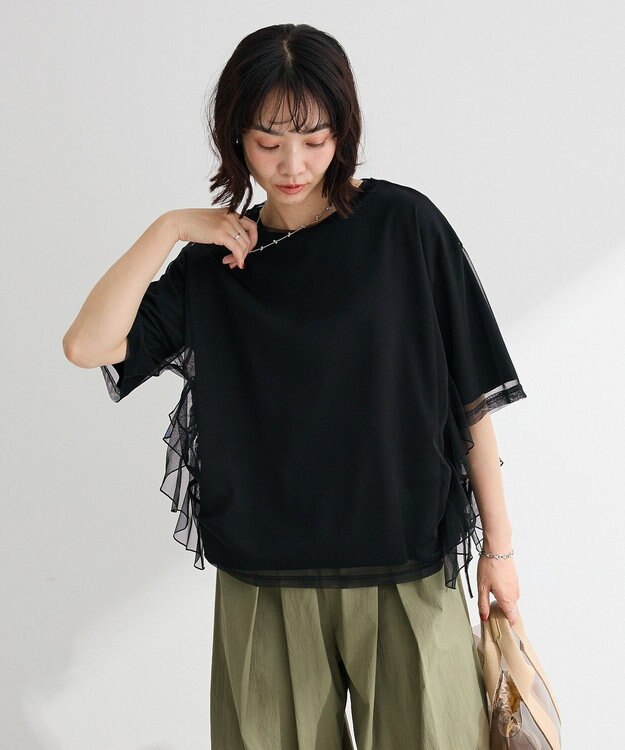Green Parks ＳＥＴ２点チュール＋半袖ＴＥＥ Black