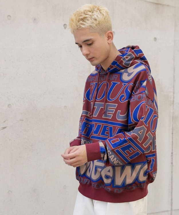 WEGO 総柄BIGプルパーカー 柄9