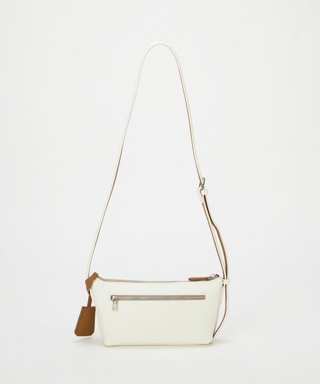 TOPKAPI 【Breath TOPKAPI】DUAL デュアル シュリンクレザー バイカラー ミニ ショルダーバッグ チャーム付き ホワイト