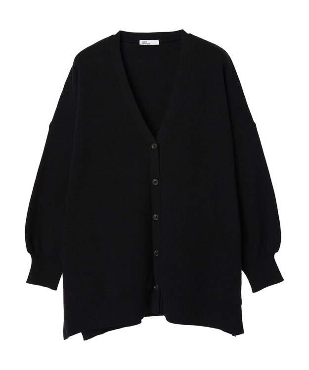 CRAFT STANDARD BOUTIQUE ＶネックＢＩＧシルエットカーディガン Black