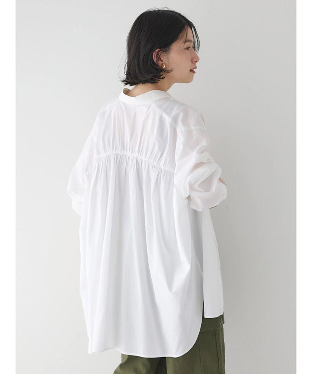 AMERICAN HOLIC 接触冷感バックギャザーシャツ Off White