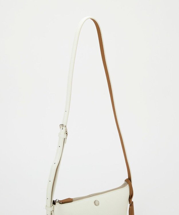 TOPKAPI 【Breath TOPKAPI】DUAL デュアル シュリンクレザー バイカラー ミニ ショルダーバッグ チャーム付き ホワイト