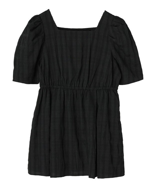 earth music&ecology スクエアネックチュニック Black