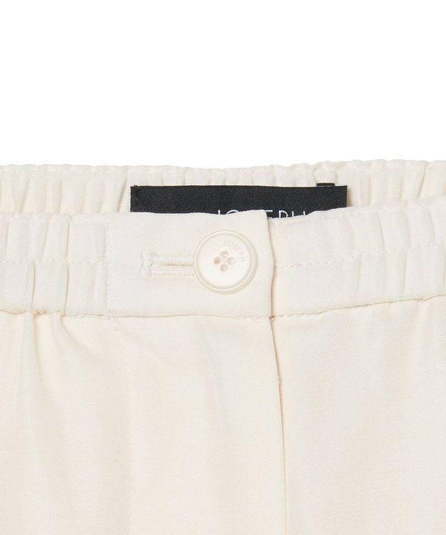 JOSEPH ソフトコットンシルク　クロップドトラウザーズ Ivory