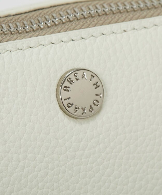 TOPKAPI 【Breath TOPKAPI】DUAL デュアル シュリンクレザー バイカラー ミニ ショルダーバッグ チャーム付き ホワイト