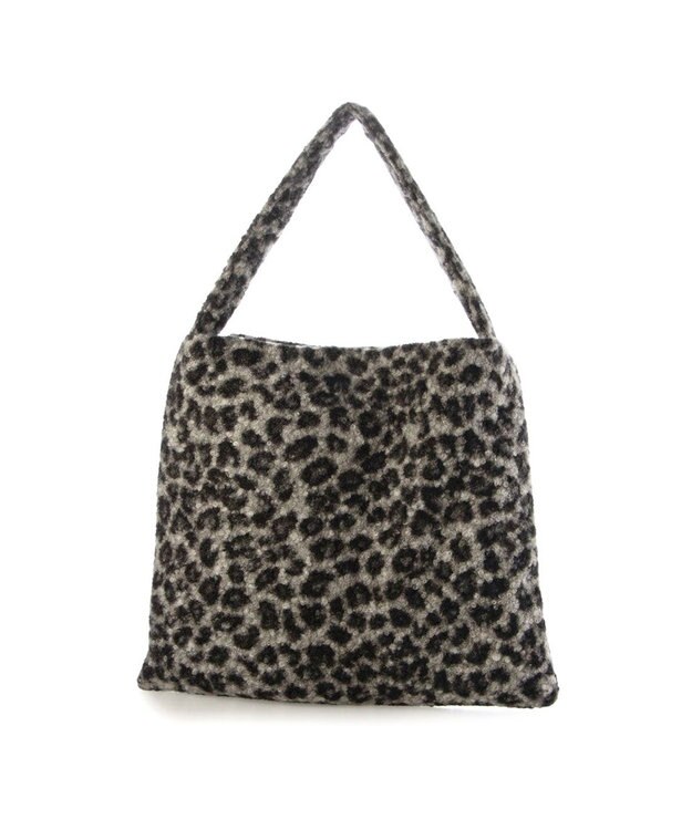 UNBILLION カシュカシュ cachecache / レオパードループツイードワンショルダートート GY