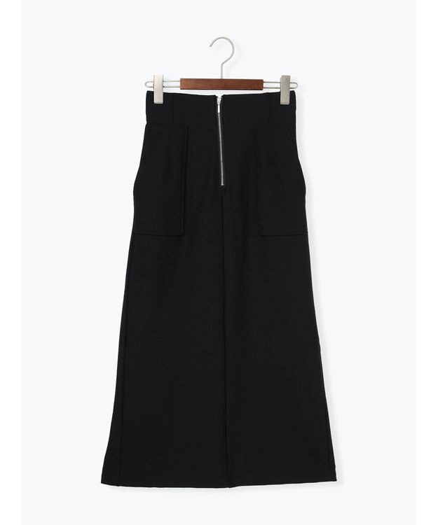 Te chichi フロントZIPトリコットタイトスカート ブラック