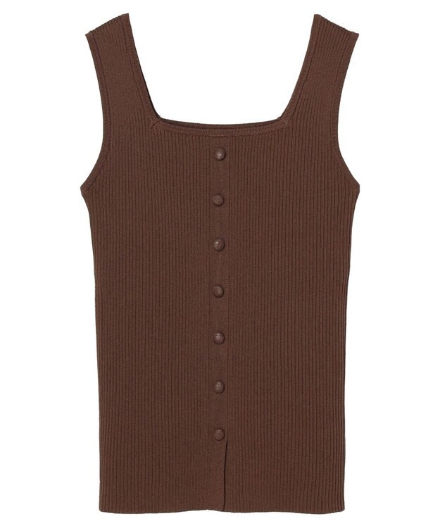 earth music&ecology リサイクルポリエステルブレンド２ＷＡＹタンクトップ Brown