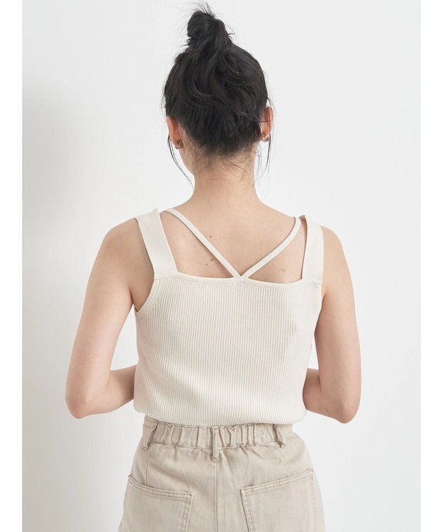 earth music&ecology レイヤードニットタンクトップ Off White