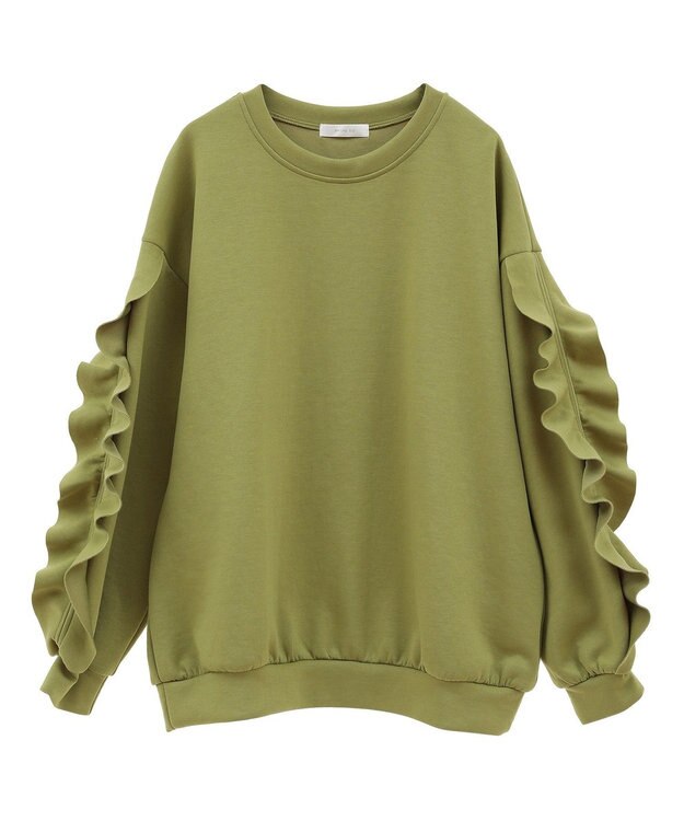 Green Parks ・ｓｗｉｎｇ　ｂｙ　フリルスリーブプルオーバー Lime Green