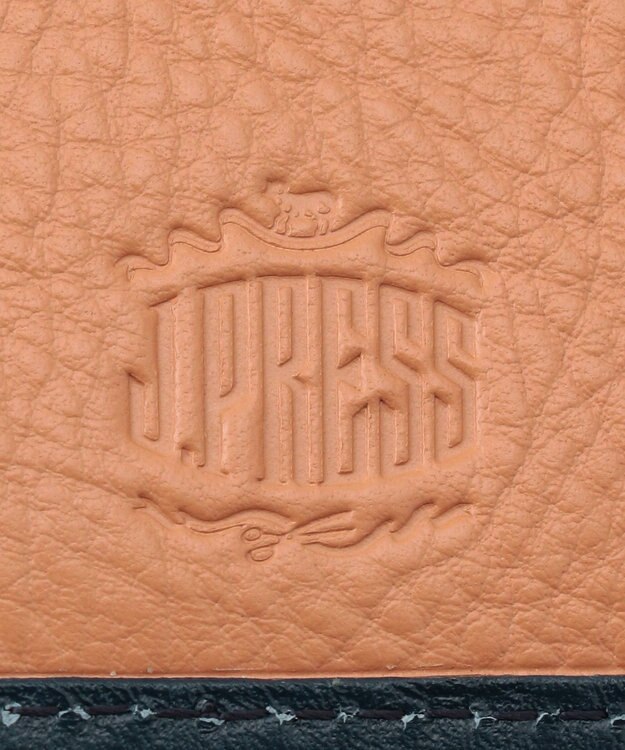 J.PRESS MEN 【MORPHO×J.PRESS】スムースヌメ 二つ折りミドルウォレット ネイビー系