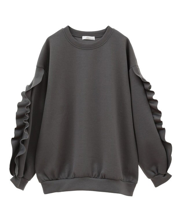Green Parks ・ｓｗｉｎｇ　ｂｙ　フリルスリーブプルオーバー Charcoal Gray