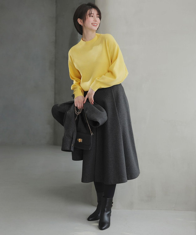 ANY SIS 【2SET】ジャケット × フレアスカート セット チャコール