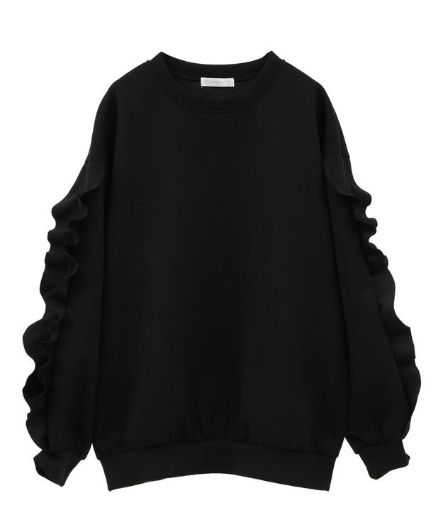 Green Parks ・ｓｗｉｎｇ　ｂｙ　フリルスリーブプルオーバー Black