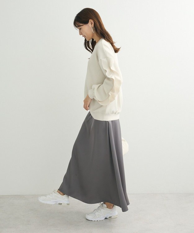 Green Parks ・ｓｗｉｎｇ　ｂｙ　フリルスリーブプルオーバー Off White