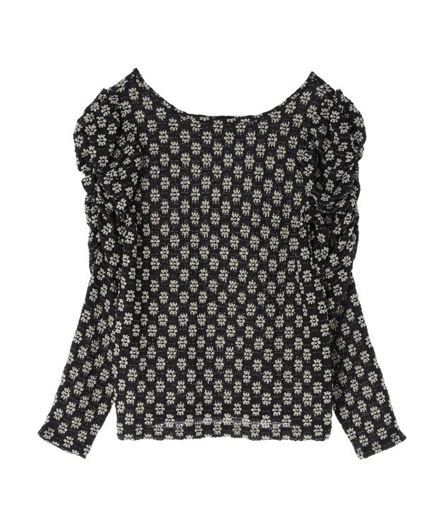 Green Parks ・Ｐｅｔｉｔ　Ｆｌｅｕｒ　フラワーレースプルオーバー White×Black