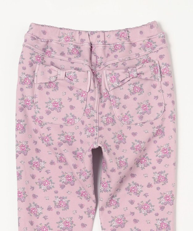 ANY KIDS 7days 裏シャギー 総柄 パンツ ピンク系小花柄