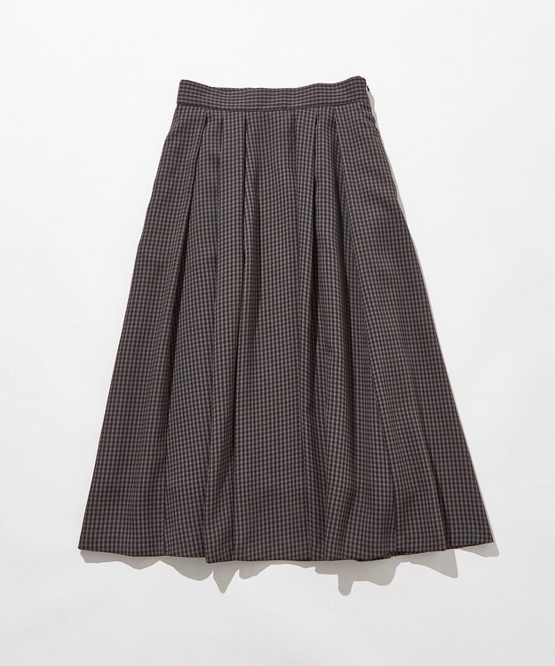 組曲 【洗える・4色展開】ウーステッドライクギャバ スカート グレー系3