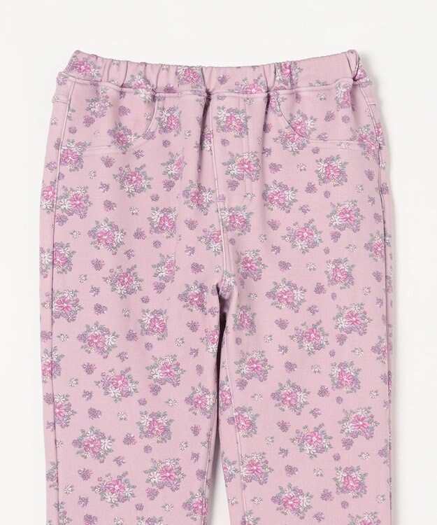 ANY KIDS 7days 裏シャギー 総柄 パンツ ピンク系小花柄