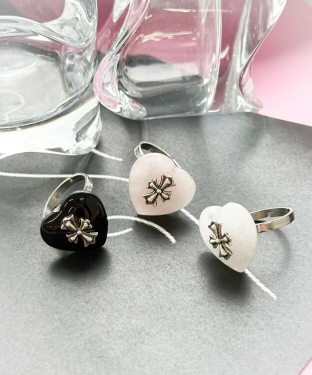 WEGO Lクロスハートリング 柄3