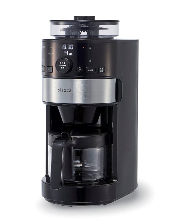 YAMATO テーブル＆キッチン 【siroca】コーン式全自動コーヒーメーカー  ブラック  SC-C112 ブラック