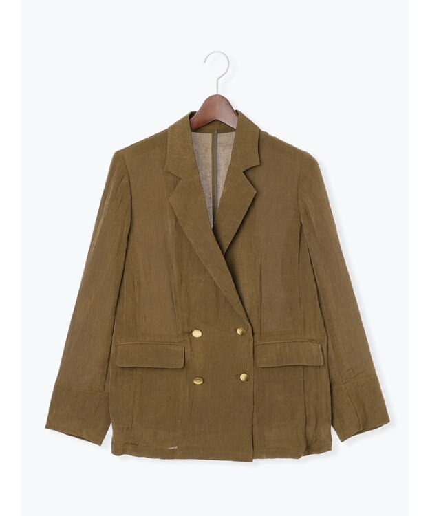 Te chichi リンクルライトテーラードジャケット ブラウン