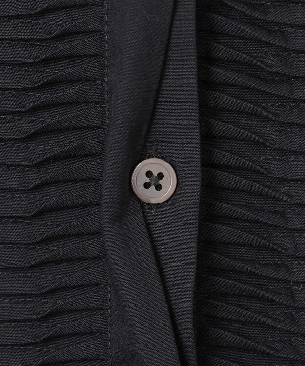 23区 【Indian Factory】コットンポプリン タックディテール シャツ ブラック