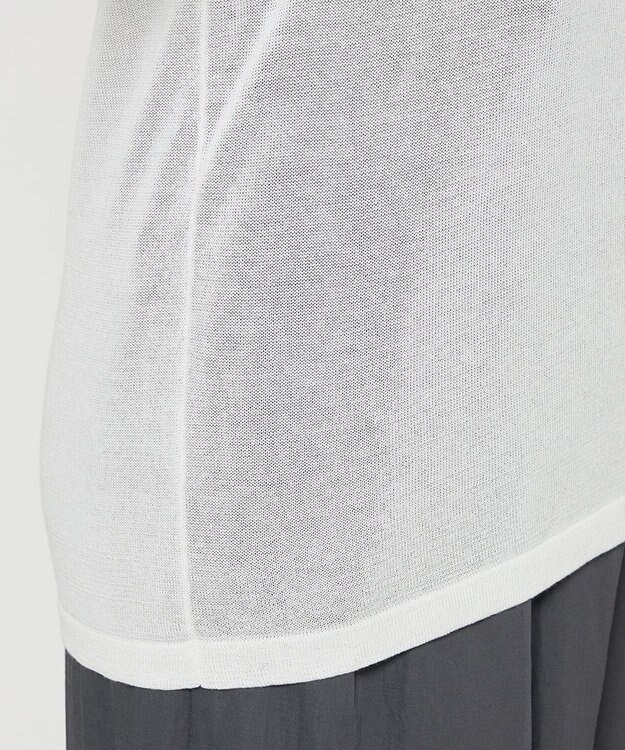 uncrave シアーコットン ポロニット ホワイト