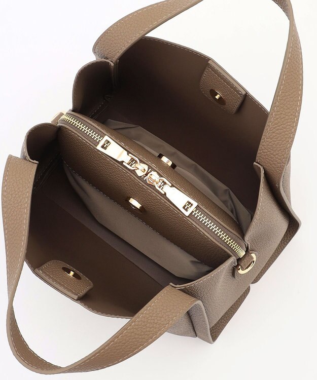 LA BAGAGERIE ソフトシュリンク2WAYハンドバッグ small グレージュ