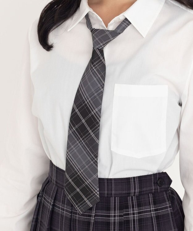 WEGO 【SCHOOLITEM】　チェックスクールネクタイ ブラックチェック2