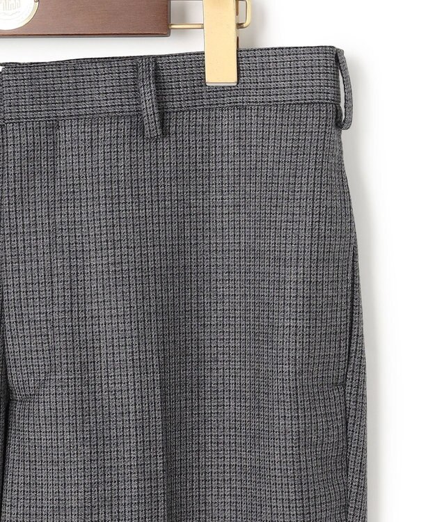 J.PRESS MEN 【定番 / セットアップ対応】マナードシルクホームスパン ガンクラブチェック スラックス ライトグレー系3