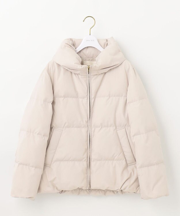 ANY SIS 【撥水】エコファイバーミックスショート ダウン アイボリーベージュ