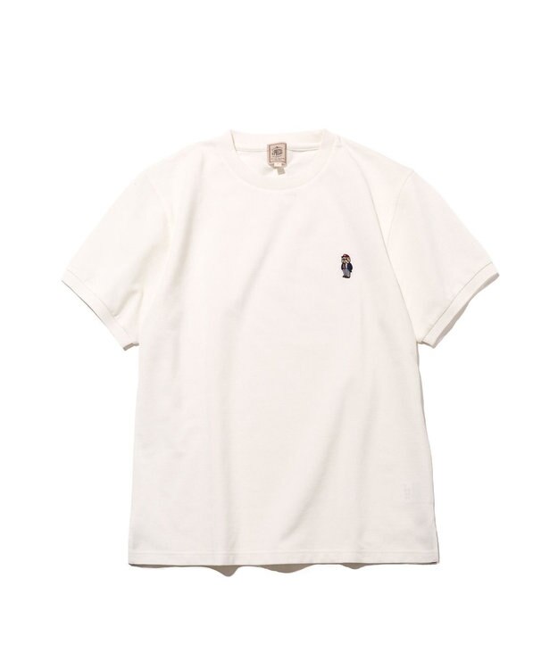 J.PRESS MEN 新デザイン【BULLDOG BOY】カノコレジメン クルーネック Tシャツ ホワイト系