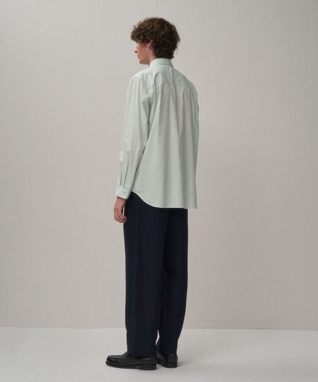 ATON WASHER OXFORD | ルーズフィットシャツ - UNISEX GREEN