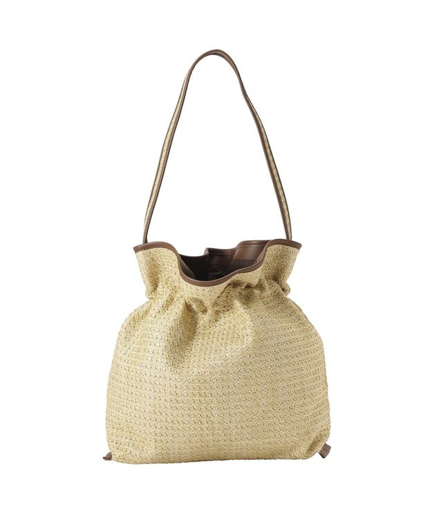 earth music&ecology フリンジワンハンドルサマーバッグ Beige