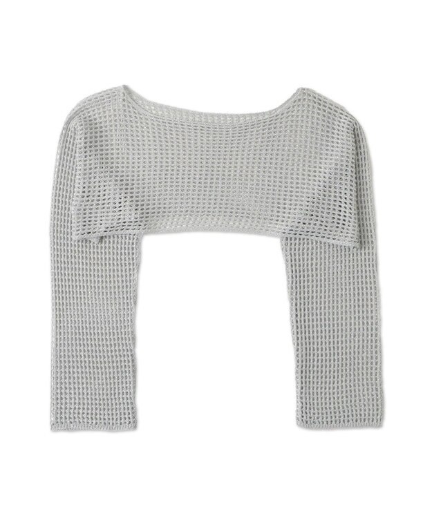 WEGO ラメショートニットプルオーバー グレー