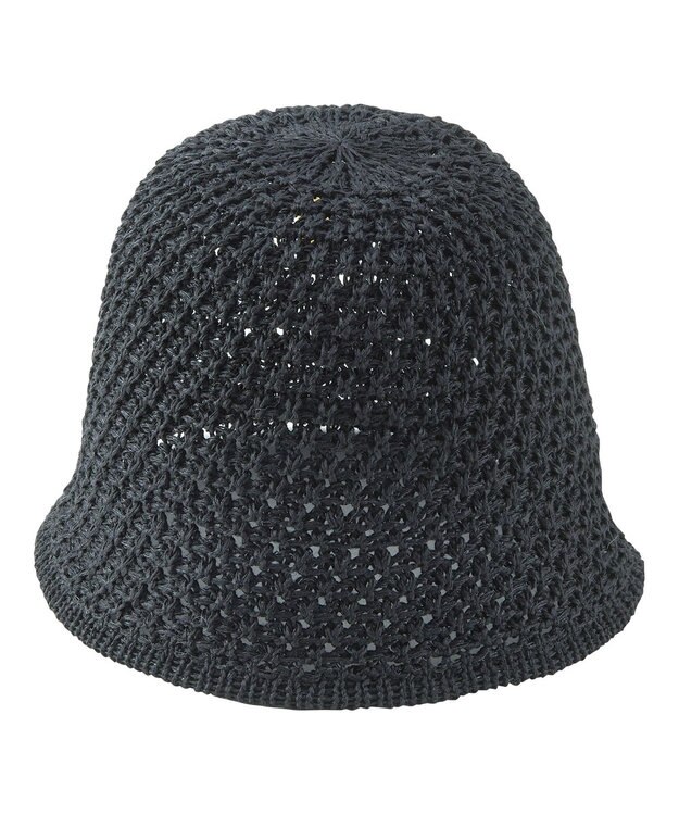 MOONBAT 【洗える】estaa 細編み ベルバケット ブラック