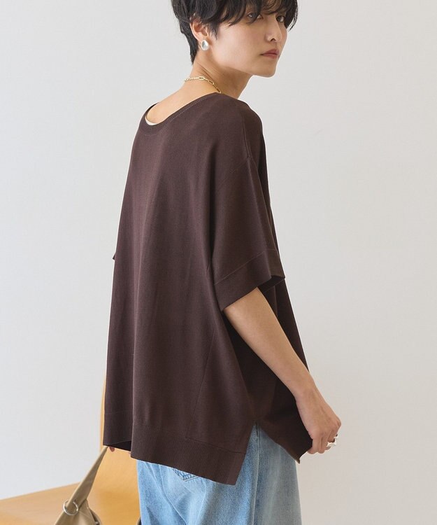 AMERICAN HOLIC 【前後2WAY】ポンチョニット Brown