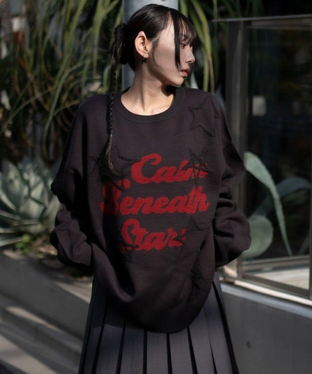 WEGO 【ユニセックス着用ITEM】パイルジャガードプルオーバー スミクロ