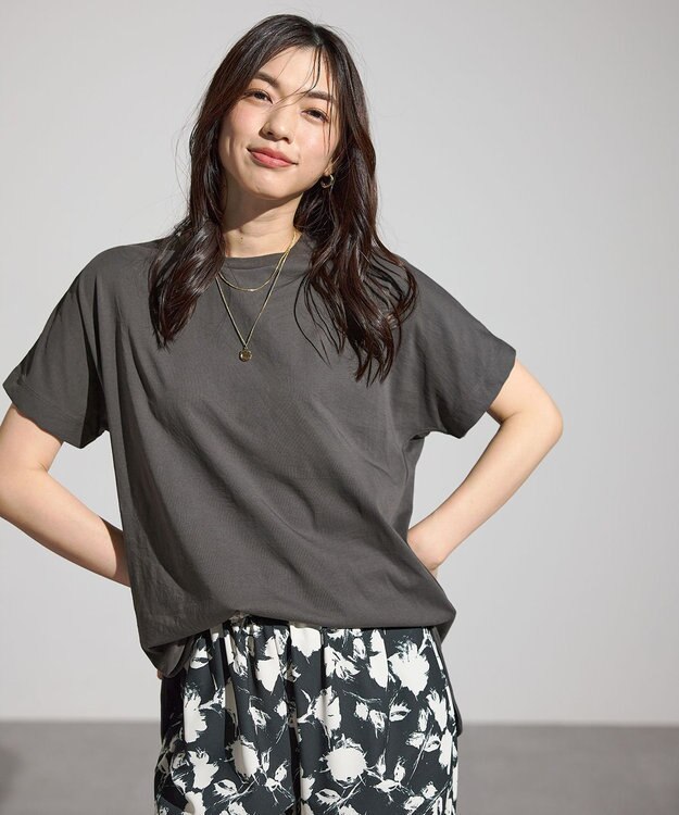 ANY エニィファンクションドルマンスリーブＴシャツ チャコール