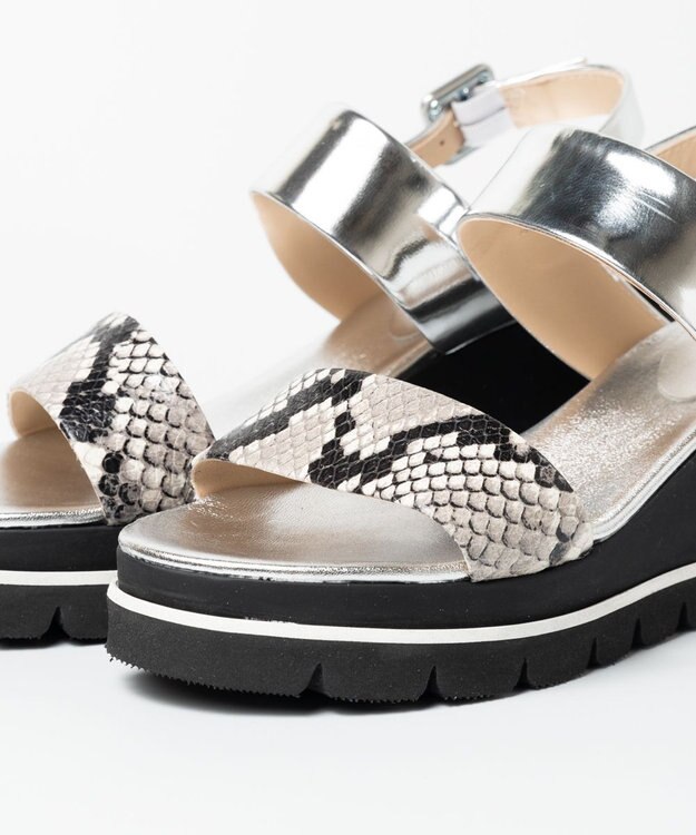 BONTRE 【LucaGrossi/ルカグロッシ】ダブルベルトサンダル パイソン