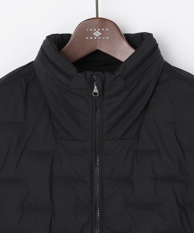 JOSEPH ABBOUD 【キングサイズ・ストレッチ/中綿/軽量/インフード】2WAYストレッチパテッドブルゾン ブラック系