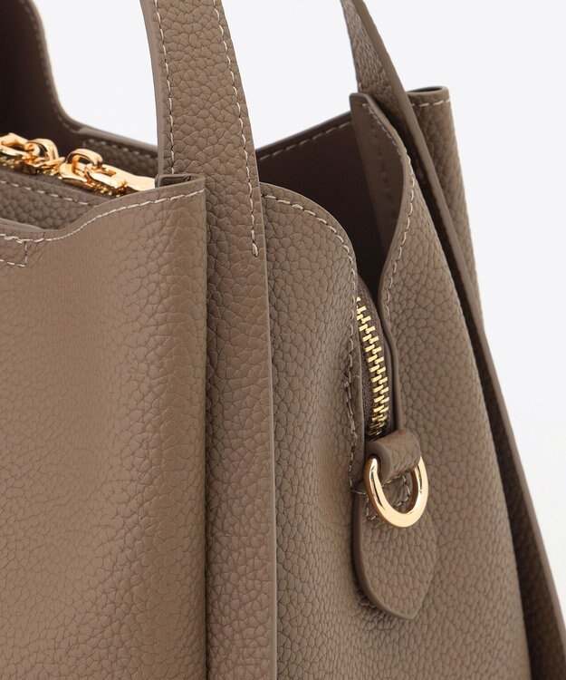 LA BAGAGERIE ソフトシュリンク2WAYハンドバッグ small グレージュ