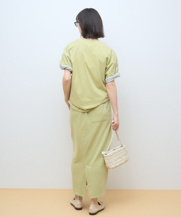 AMERICAN HOLIC DISCUS 加工裏毛ナロースカート Pistachio