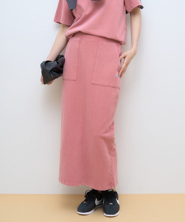 AMERICAN HOLIC DISCUS 加工裏毛ナロースカート Pink