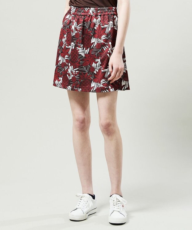 23区GOLF 【WOMEN】【ストレッチ】オリジナル JAPAN アロハ 総柄ボトム ワイン系5