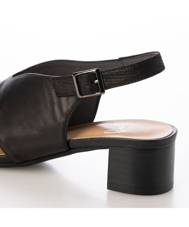 ing <ing>カバードデザインバックベルトサンダル ブラック